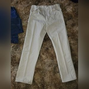 Khaki denim pants